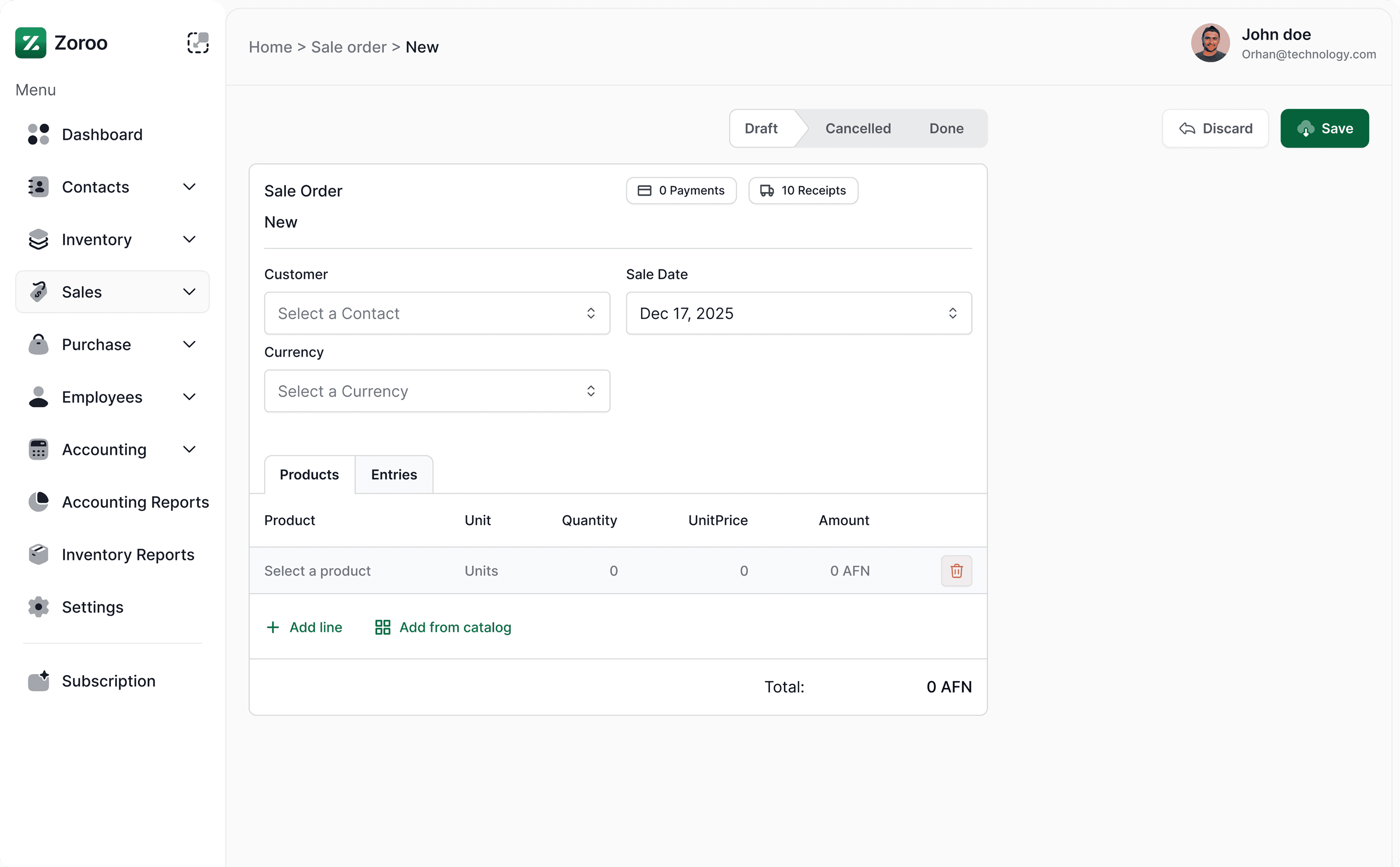 Sales Management preview